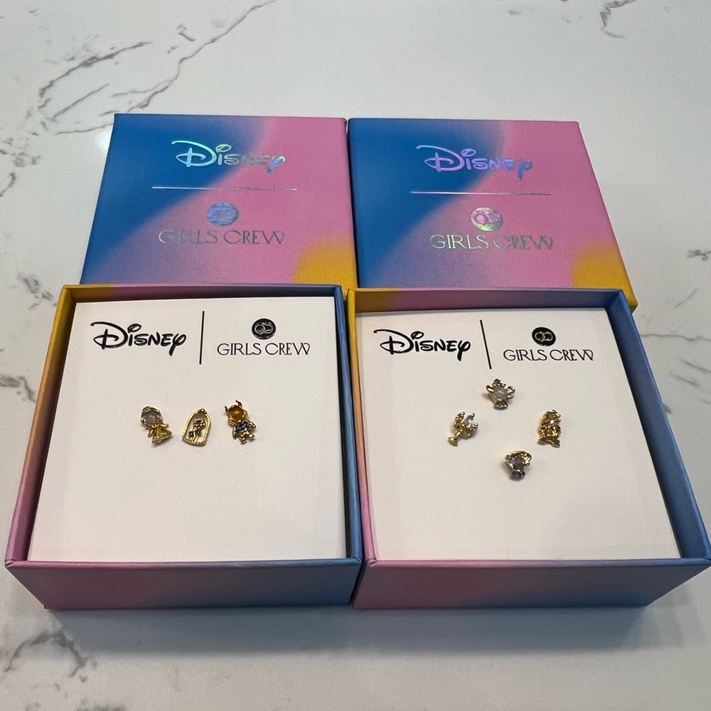 Disney Girls Crew Beauty and the Beast earrings